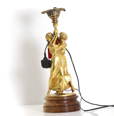 Lot 472 - A gilt bronze figural torchiere