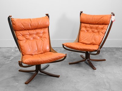 Lot 544A - A pair of falcon chairs
