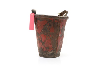 Lot 335 - A painted leather fire bucket