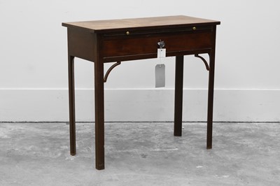 Lot 513A - A George III mahogany single drawer side table