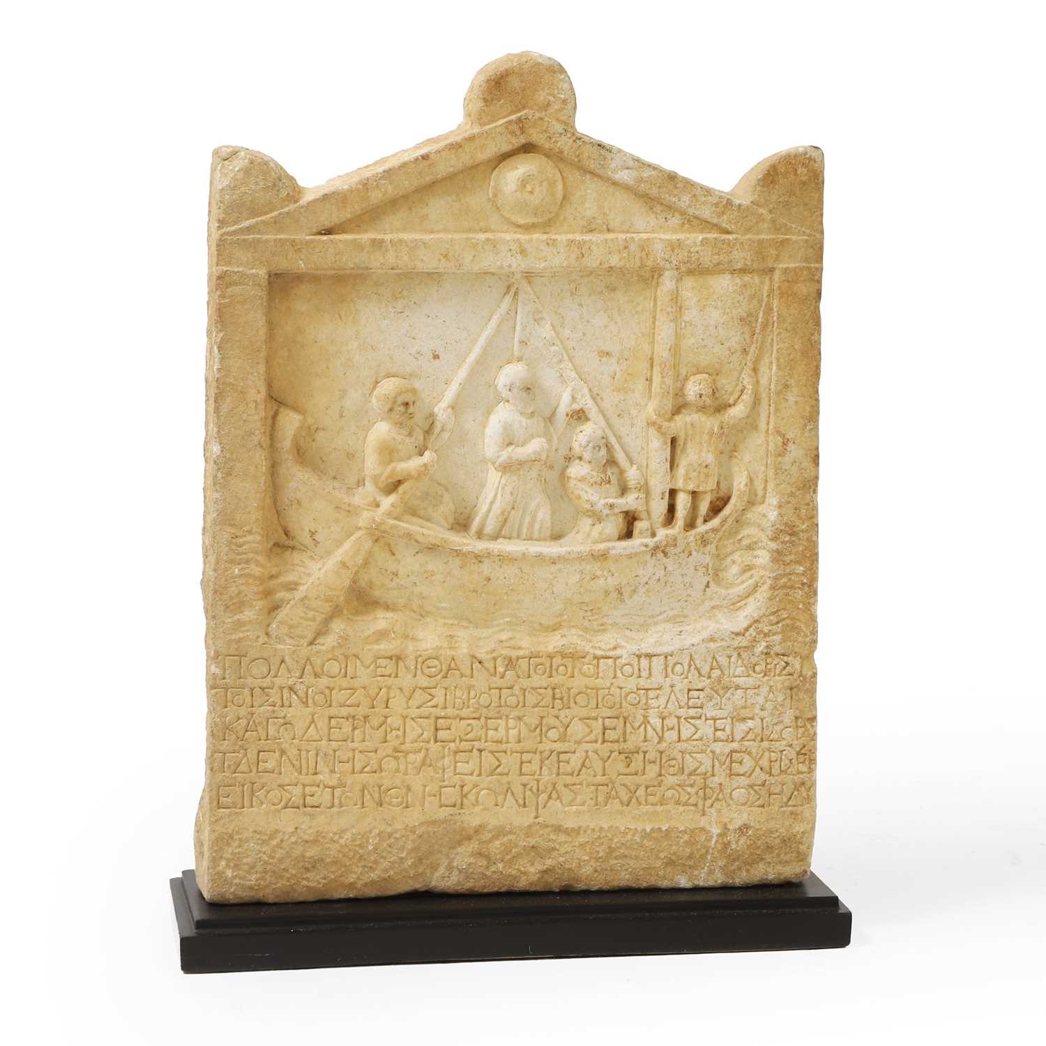 Lot 176 - A Greek marble funerary stele