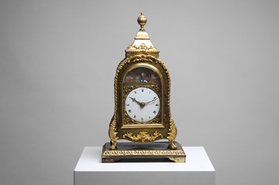 Lot 6 - A Chinese export gilt-brass automaton table clock