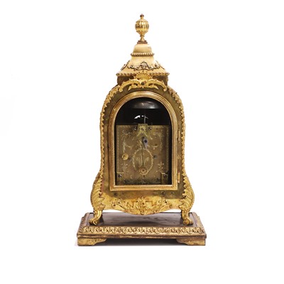 Lot 6 - A Chinese export gilt-brass automaton table clock