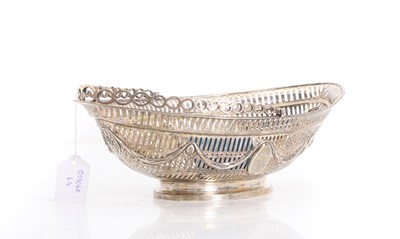 Lot 6 - An Irish silver swing handled basket