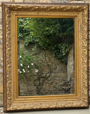 Lot 530 - A gilt gesso cushion frame mirror