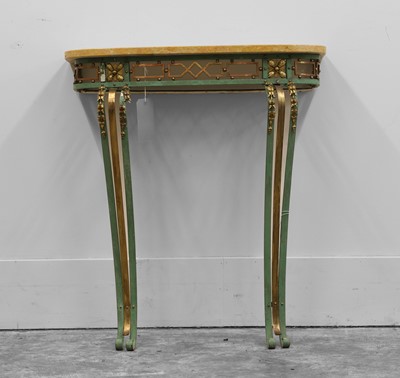 Lot 533 - A wrought iron console table