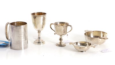 Lot 7 - A silver presentation tankard
