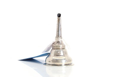 Lot 2 - A Georgian silver wine funnel