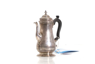 Lot 3 - A silver Georgian style coffee pot