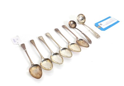 Lot 12 - A set of six Irish Georgian silver dessert spoons