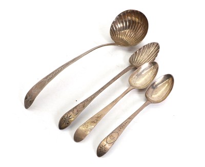 Lot 11 - An Irish Georgian silver ladle