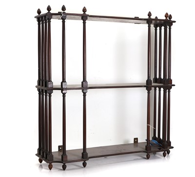 Lot 513 - A set of mahogany hanging shelves