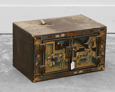 Lot 83A - A Chinese polychrome table top cabinet