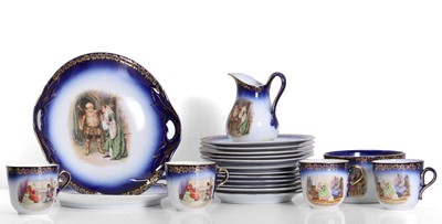 Lot 117 - A porcelain part tea service