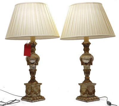 Lot 483 - A pair of Italianate lamps