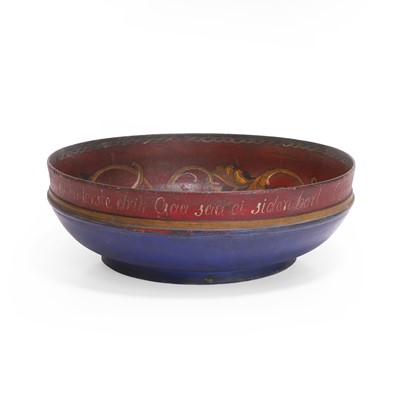 Lot 33 - A folk art turned wooden bowl