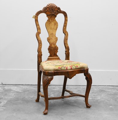Lot 515 - A George II walnut side chair