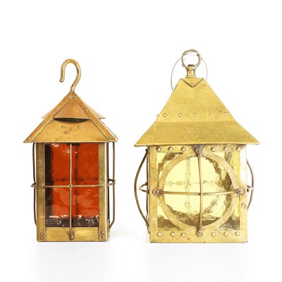 Lot 30 - Two Arts and Crafts lanterns