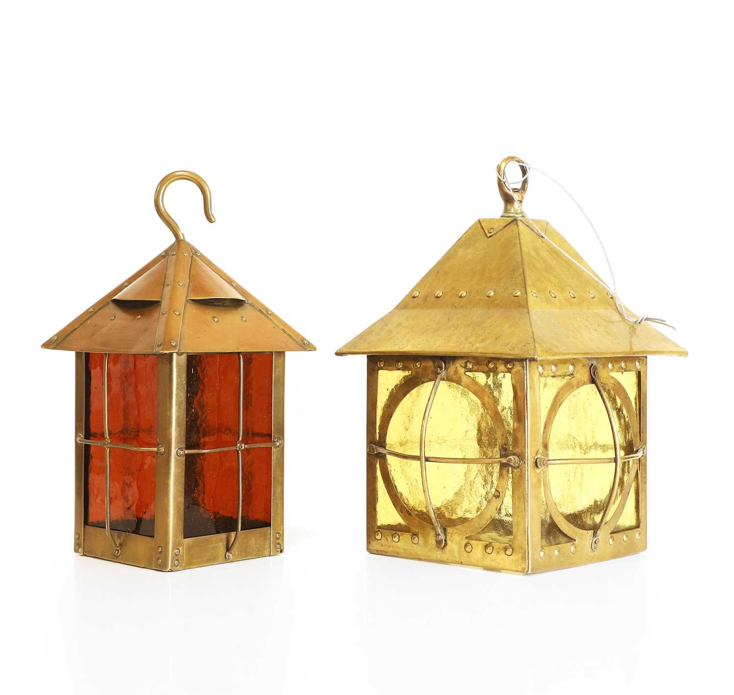 Lot 30 - Two Arts and Crafts lanterns