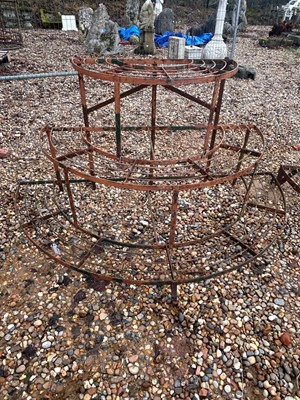 Lot 552 - Two tiered garden plant stands