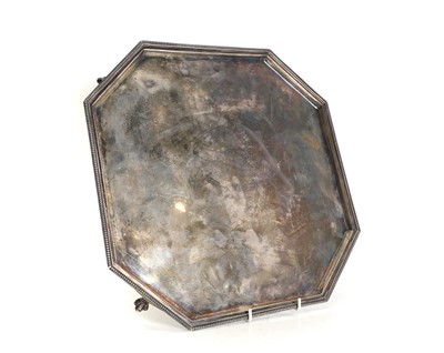 Lot 2 - A silver square salver