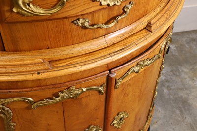 Lot 503 - A Danish ormolu and ash standing corner cupboard