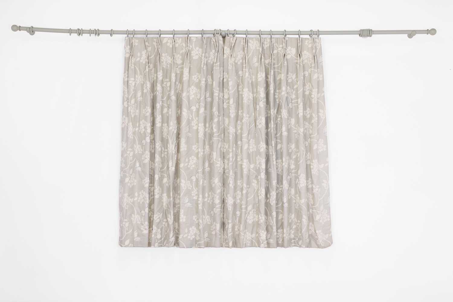 Lot 411 - A pair of linen curtains in Vanessa Arbuthnott 'Flora and Fauna'