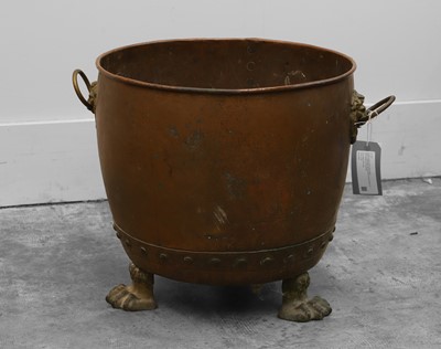 Lot 527 - A large copper log bin