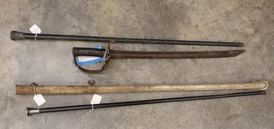 Lot 317 - A silver topped walking cane