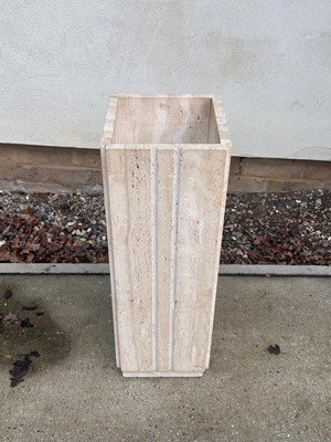 Lot 519 - A travertine rectangular planter
