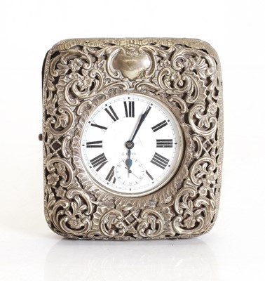 Lot 6 - A silver cased silver plated pocket watch