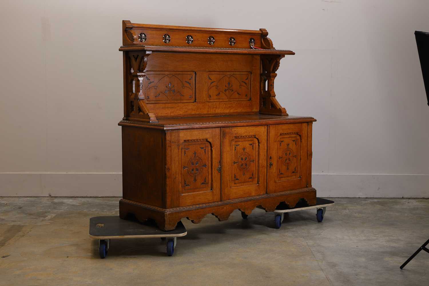 Lot 505 - A Victorian oak aesthetic movement buffet