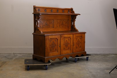 Lot 505 - A Victorian oak aesthetic movement buffet