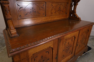 Lot 505 - A Victorian oak aesthetic movement buffet