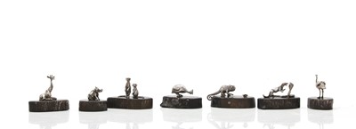 Lot 11 - A collection of silver sculptures