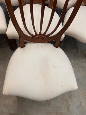 Lot 510 - A set of Hepplewhite style mahogany dining chairs