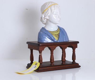 Lot 117 - A Cantagali pottery bust of a boy