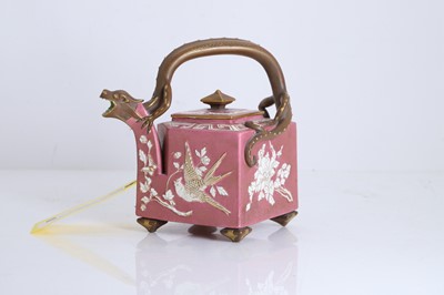 Lot 121 - A Royal Worcester Aesthetic Movement teapot