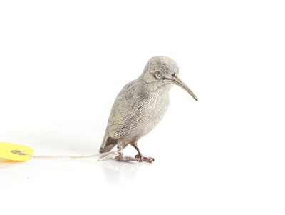 Lot 15 - A silver table figure modelled as a Kingfisher