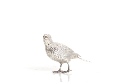 Lot 16 - A novelty silver pepper caster modelled as a sparrow