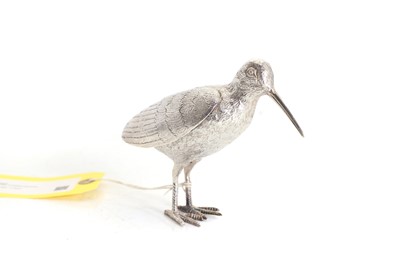 Lot 18 - A silver model of a snipe