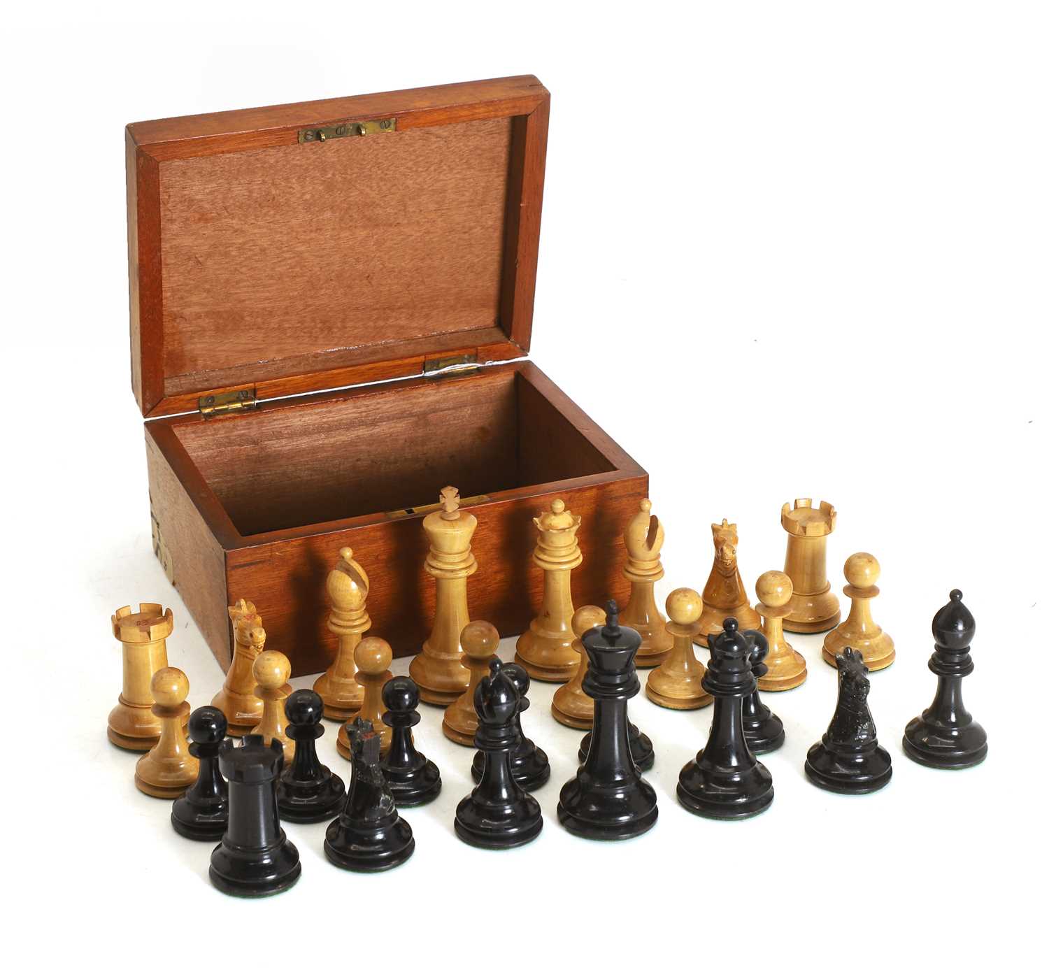 Lot 305 - An Ayres Jacques Cook Staunton part chess set