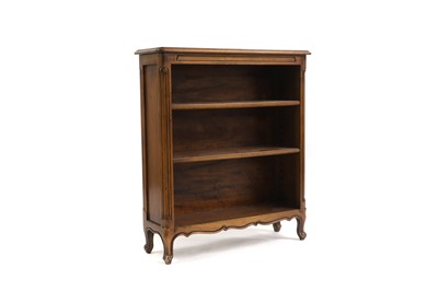 Lot 523 - A walnut open bookcase