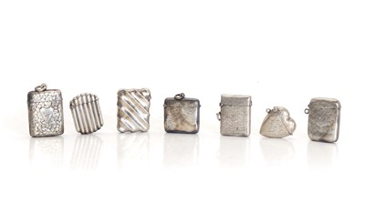 Lot 36 - A collection of silver vesta cases