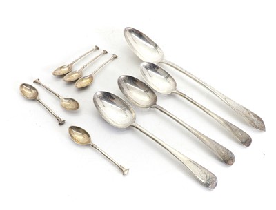 Lot 37 - A collection of silver spoons