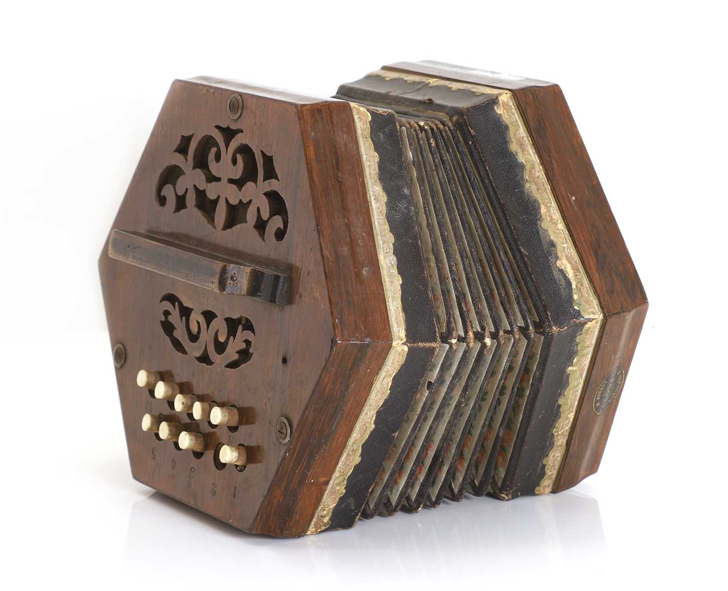 Lot 352 - An Upcott hexagonal concertina