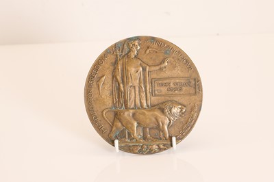 Lot 301 - A WWI death plaque