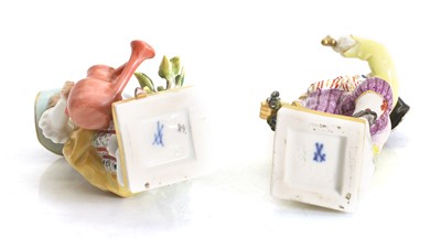 Lot 108 - Two porcelain Meissen figures