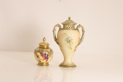 Lot 111 - Two Worcester porcelain vases and covers