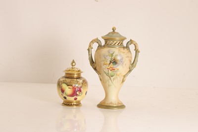 Lot 111 - Two Worcester porcelain vases and covers